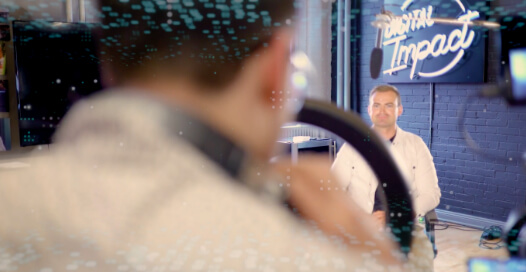 The Video team captures footage on a video shoot