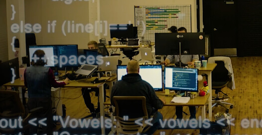 The Rocket55 Developers code websites on their computers
